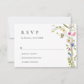 Eleganter Vintager Französischer Garten Blumengrün RSVP Karte (Vorderseite)