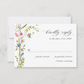 Eleganter Vintager Französischer Garten Blumengrün RSVP Karte (Vorderseite)