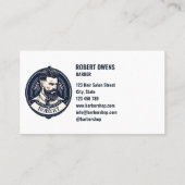 Eleganter Vintager Friseursalon Visitenkarte (Rückseite)