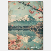 Eleganter Vintager Fuji Japan Travel Magnet (Vorderseite)