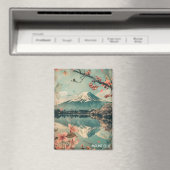 Eleganter Vintager Fuji Japan Travel Magnet (In Situ (Geschirrspüler))