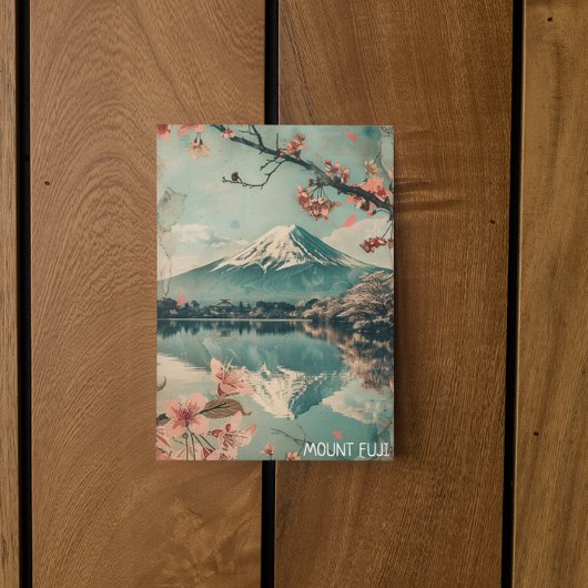 Eleganter Vintager Fuji Japan Travel Postkarte