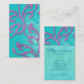 Eleganter Vintager Geschäfts-Karteverdigris-Wirbel Visitenkarte (Vorne/Hinten)