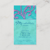 Eleganter Vintager Geschäfts-Karteverdigris-Wirbel Visitenkarte (Rückseite)