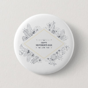 Eleganter Vintager glücklicher Button-Knopf der Button