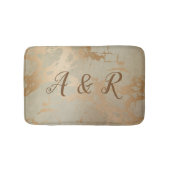 Eleganter Vintager Goldmarmor Badematte (Vorderseite)