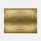 Eleganter Vintager Goldrahmen Fußmatte (Vorderseite)