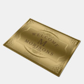 Eleganter Vintager Goldrahmen Fußmatte (Schrägansicht)