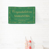 Eleganter Vintager Green-Gold-Abschluss Banner (InSitu)