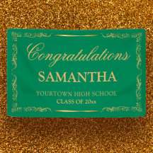 Eleganter Vintager Green-Gold-Abschluss