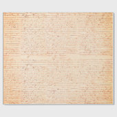 Eleganter, Vintager, handgeschriebener Brief Rot Geschenkpapier (Flach)