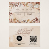 Eleganter Vintager Herbstfall Wasserfarbe (Vorne & Hinten)