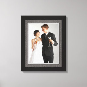 Eleganter Vintager Hochzeitstil-Foto Leinwanddruck