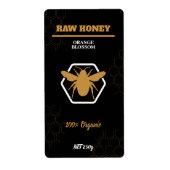 Eleganter Vintager Honey-Jar-Etikettenaufkleber (Vorne)