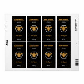 Eleganter Vintager Honey-Jar-Etikettenaufkleber (Vorne)