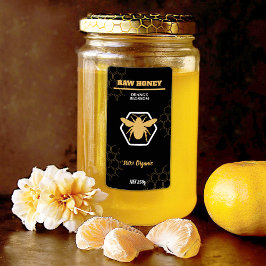 Eleganter Vintager Honey-Jar-Etikettenaufkleber