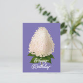 Eleganter Vintager Hydrangea Paniculata Geburtstag Postkarte (Stehend Vorderseite)