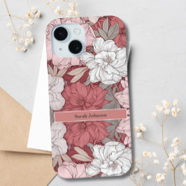 Eleganter Vintager Individuelle Name in Rosa und W Case-Mate iPhone Hülle