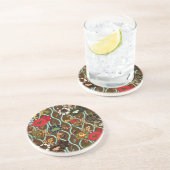 Eleganter Vintager japanischer Blumenentwurf Untersetzer (Seite)