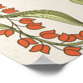 Eleganter Vintager Jugendstil-Florenhimmel Willkom Poster (Ecke)