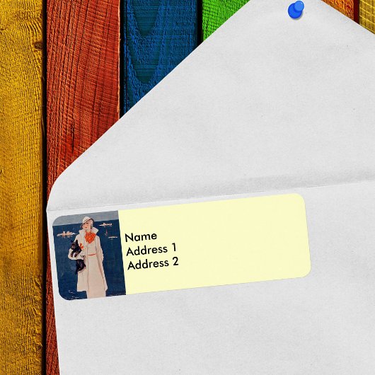 Eleganter Vintager Lady Scotty Hund Rücksendeadres