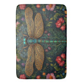 Eleganter Vintager Libellenboho botanisch Badematte (Vorderseite Vertikal)