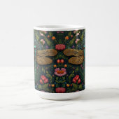 Eleganter Vintager Libellenboho botanisch Kaffeetasse (Mittel)