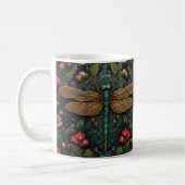 Eleganter Vintager Libellenboho botanisch Kaffeetasse (Links)