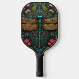 Eleganter Vintager Libellenboho botanisch Pickleball Schläger