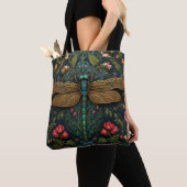 Eleganter Vintager Libellenboho botanisch Tasche (Von Nahem)