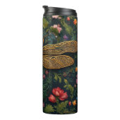 Eleganter Vintager Libellenboho botanisch Thermosbecher (Nach rechts gedreht)
