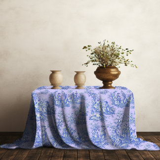 Eleganter Vintager lila Jouy Tischdecke