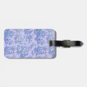 Eleganter Vintager lila Toile de jouy Gepäckanhänger (Rückseite horizontal)