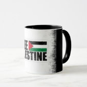 Eleganter Vintager Look mit Fist & Palestine Sloga Tasse (VorderseiteRechts)