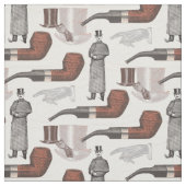 Eleganter Vintager Mann in Top Hat Retro Stoff (Muster)