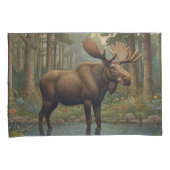 Eleganter Vintager Moosbohobelwald Kissenbezug (Vorderseite-Rechts)