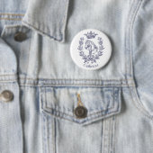 Eleganter Vintager Name des Blauen Pferdes Button (Beispiel)