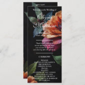 Eleganter Vintager Pachy-Rot-Blütenboho (Vorne/Hinten)