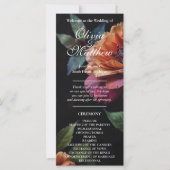 Eleganter Vintager Pachy-Rot-Blütenboho (Vorderseite)