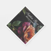 Eleganter Vintager Pachy-Rot-Blütenboho Serviette (Ecke)