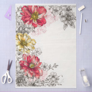 Eleganter Vintager Pastell-Hütte Seidenpapier