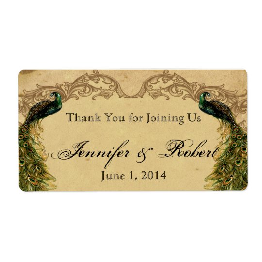 Eleganter Vintager Pfau-Posh