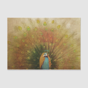 Eleganter Vintager Pfau Seidenpapier
