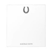 Eleganter Vintager Pferdeshoe Notizblock (Vorderseite)