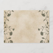 Eleganter Vintager QR-Code für Hochzeitskarte Begleitkarte (Rückseite)