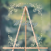 Eleganter Vintager Rahmen Hochzeitsempfang Acrylschild (Neutral)