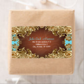 Eleganter Vintager Rahmen in Gold und Braun (Insitu)