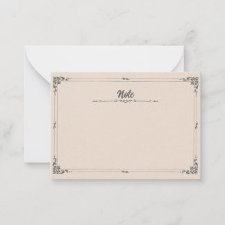 Eleganter Vintager Rahmen Klassischer Verzierter R Mitteilungskarte