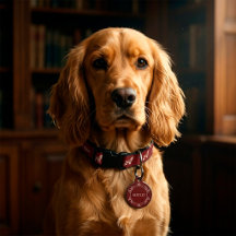 Eleganter Vintager Rahmen und Name Runde Pet Tag