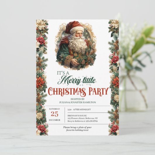 Eleganter Vintager Retro-Klassiker Einladung (Stehend Vorderseite)